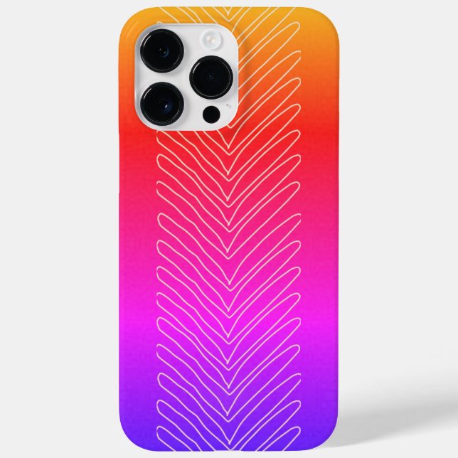 Bright Rainbow Modern Tribal African Arrows Case-Mate iPhone Case (Back)
