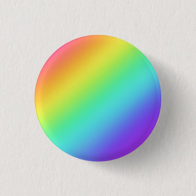 Bright Rainbow Pin-on Button (Front)