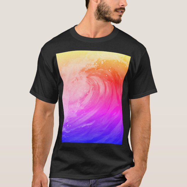bright rainbow poster depicting a faint wave T-Shirt (Front)
