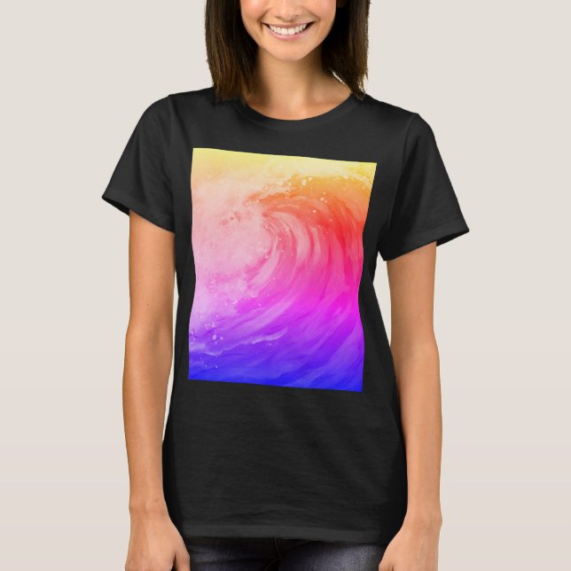 bright rainbow poster depicting a faint wave T-Shirt (Front)