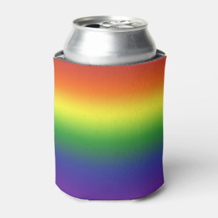 Bright Rainbow Pride Can Cooler