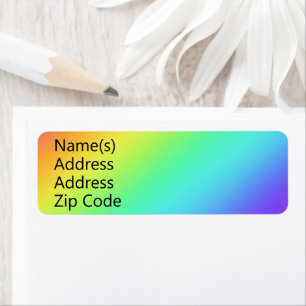Bright Rainbow Return Address Labels