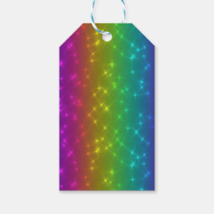 Bright Rainbow Sparkles Gift Tag