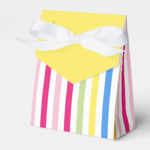 Bright Rainbow Stripes Favour Box