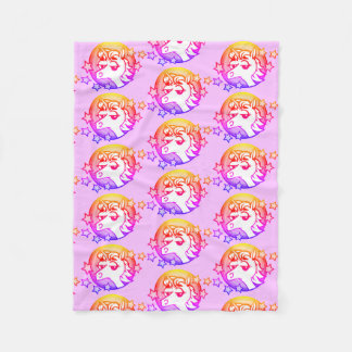 BRIGHT RAINBOW UNICORN COLORFUL PATTERN BLANKET