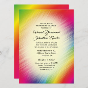 Bright Rainbow Wedding Invitations