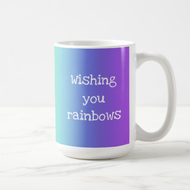 Bright Rainbow "Wishing You Rainbows" Mug (Right)