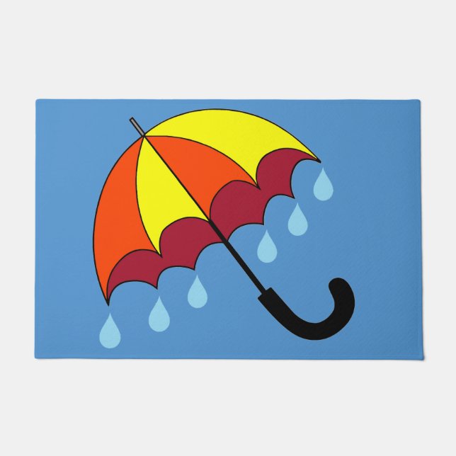 Bright Rainy Day Doormat (Front)