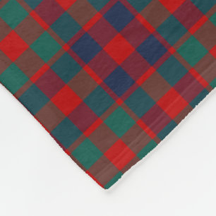 Bright Red and Blue Plaid McGowan Tartan Fleece Blanket