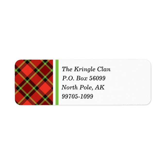 Bright Red and Green Christmas Plaid (Front)