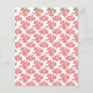 Bright red and pink floral wrapping paper featurin