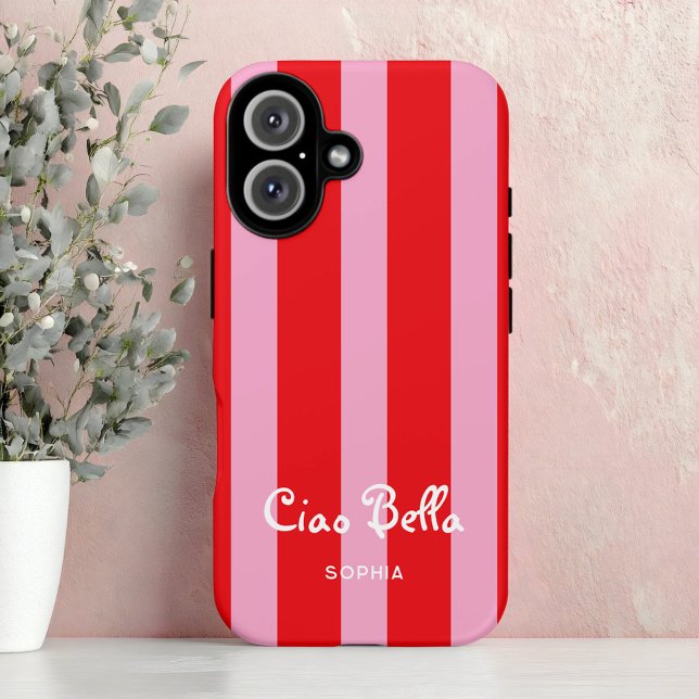 Bright Red and Pink Stripes | Ciao Bella (Creator Uploaded)