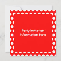 Bright Red and White Polka Dots Blank