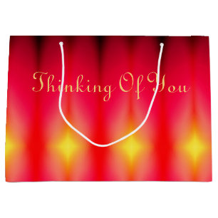 Bright Red And Yellow Large Gift Bag