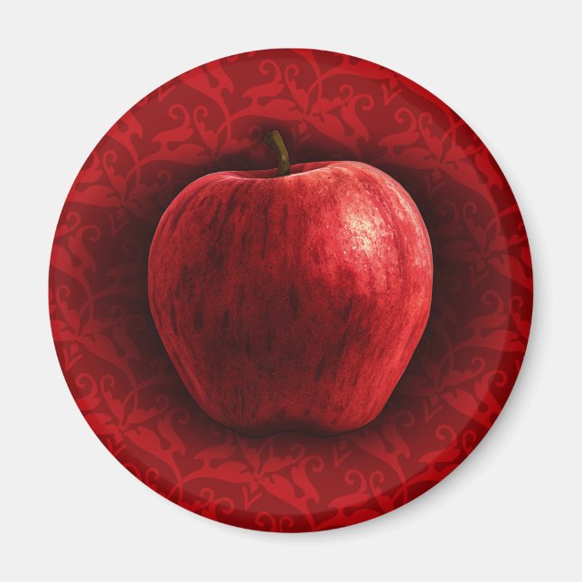 Bright Red Apple Magnet (Front)