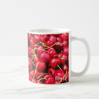 Bright Red Cherries Photo Mug