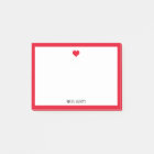 Bright Red Heart and Border on White with Name