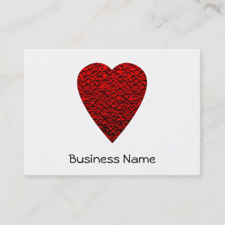 Bright Red Heart Picture. Business Card
