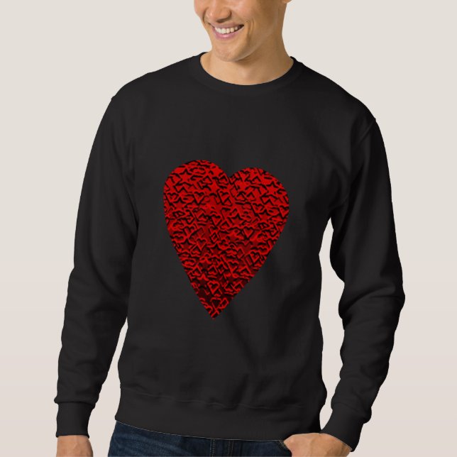 Bright Red Heart Picture. Sweatshirt (Front)
