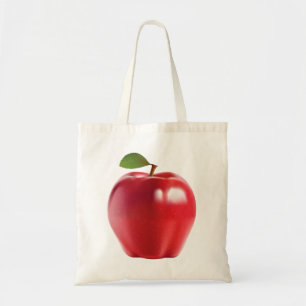 Bright Red Juicy Delicious Apple Tote Bag