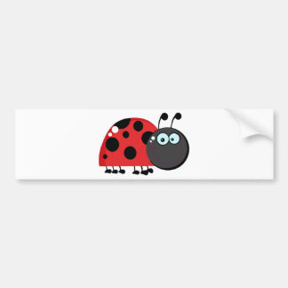 Bright Red Lady Bug Bumper Sticker