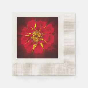 bright red marigold napkin