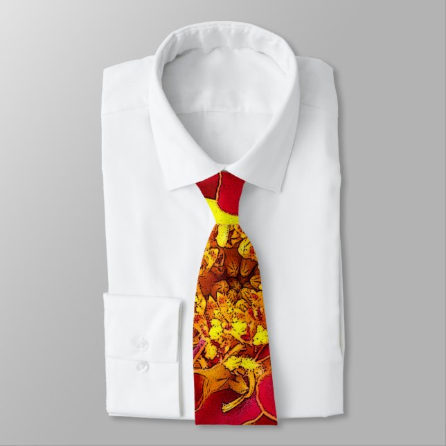 bright red marigold tie (Tied)