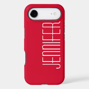 Bright Red, Minimalist Simple Jumbo Giant Big Name