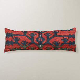 Bright Red Persian III Geometric Shapes  Body Cushion