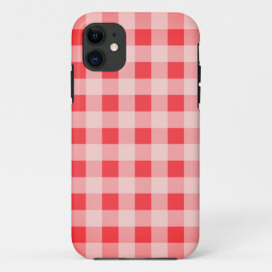 Bright Red Plaid Red Gingham Case-Mate iPhone Case