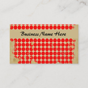 Bright Red Polka Dot Business Card