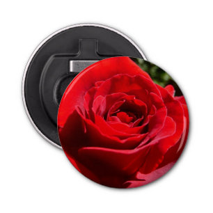 Bright Red Rose Flower Beautiful Floral Bottle Opener