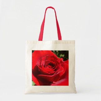Bright Red Rose Flower Beautiful Floral Tote Bag