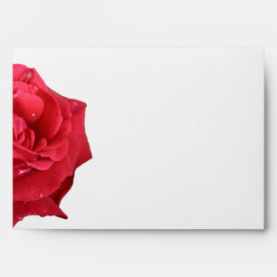Bright Red Rose Personalised Envelopes