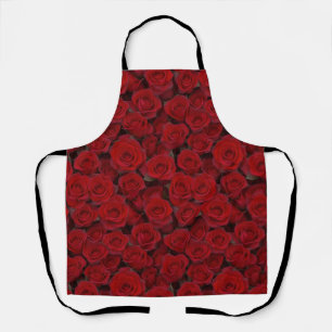 Bright Red Roses Apron