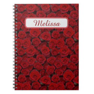 Bright Red Roses Notebook