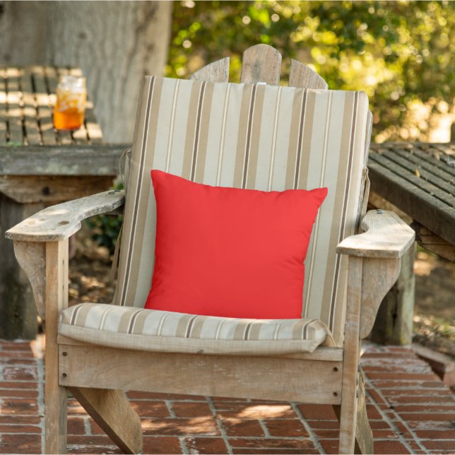 Bright Red Solid Colour Cushion (Chair)