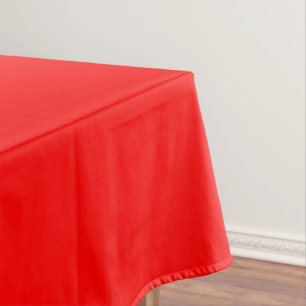 Bright Red Solid Colour Tablecloth