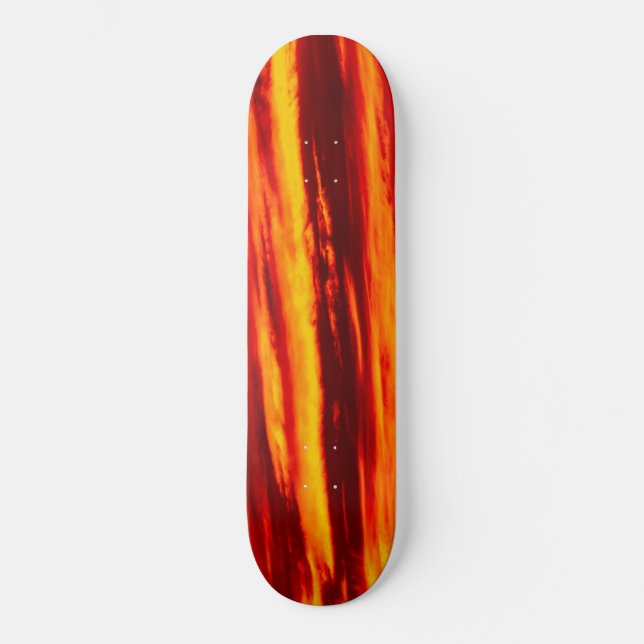 Bright Red Sunset Skateboard (Front)