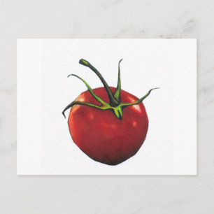 BRIGHT RED TOMATO POSTCARD