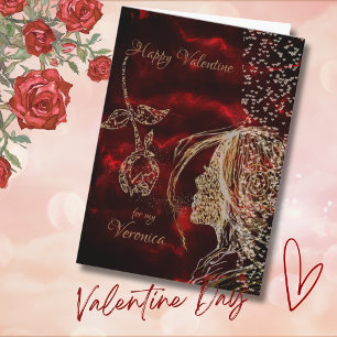 Bright Red Valentine Holiday Card