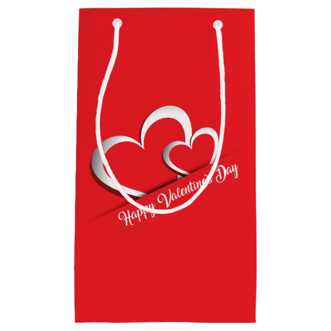 Bright Red Valentine's Day Gift Bag (Front)