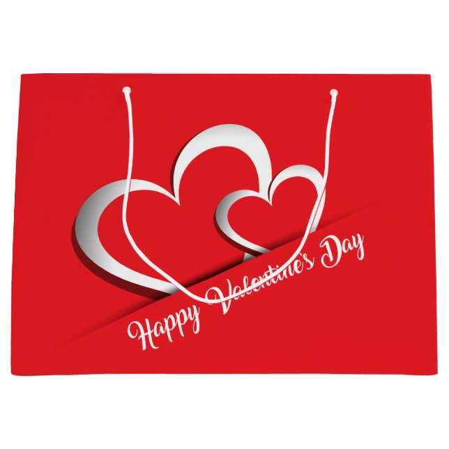 Bright Red Valentine's Day Gift Bag (Front)