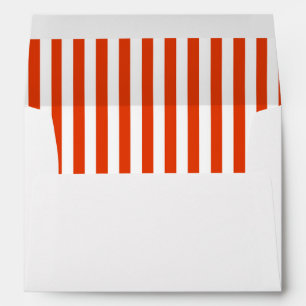 Bright red white stripes Hot air balloon birthday Envelope