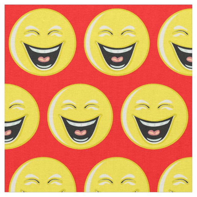 Bright Red with Laughing Fabric (Close Up)