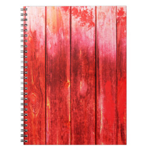 Bright red wood wall plank texture. Wood texture w Notebook