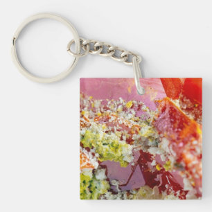 Bright Red Wulfenite Specimen Key Ring
