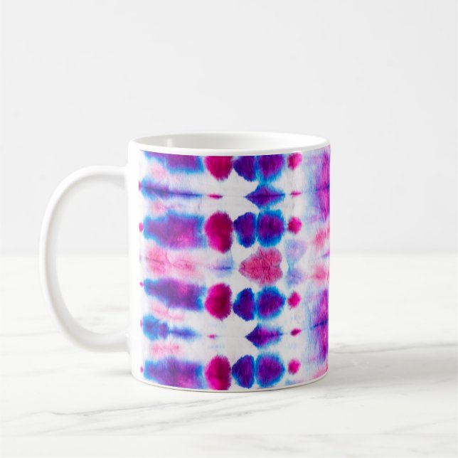 Bright Red Yellow Abstract Art Coffee Mug (Left)