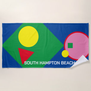 Bright Red, Yellow, Mod Custom Beach Towel