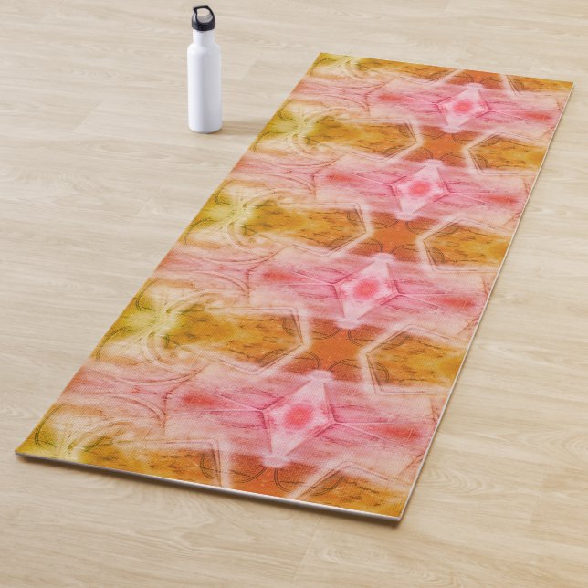 bright reflected brackets pattern yoga mat (In Situ)